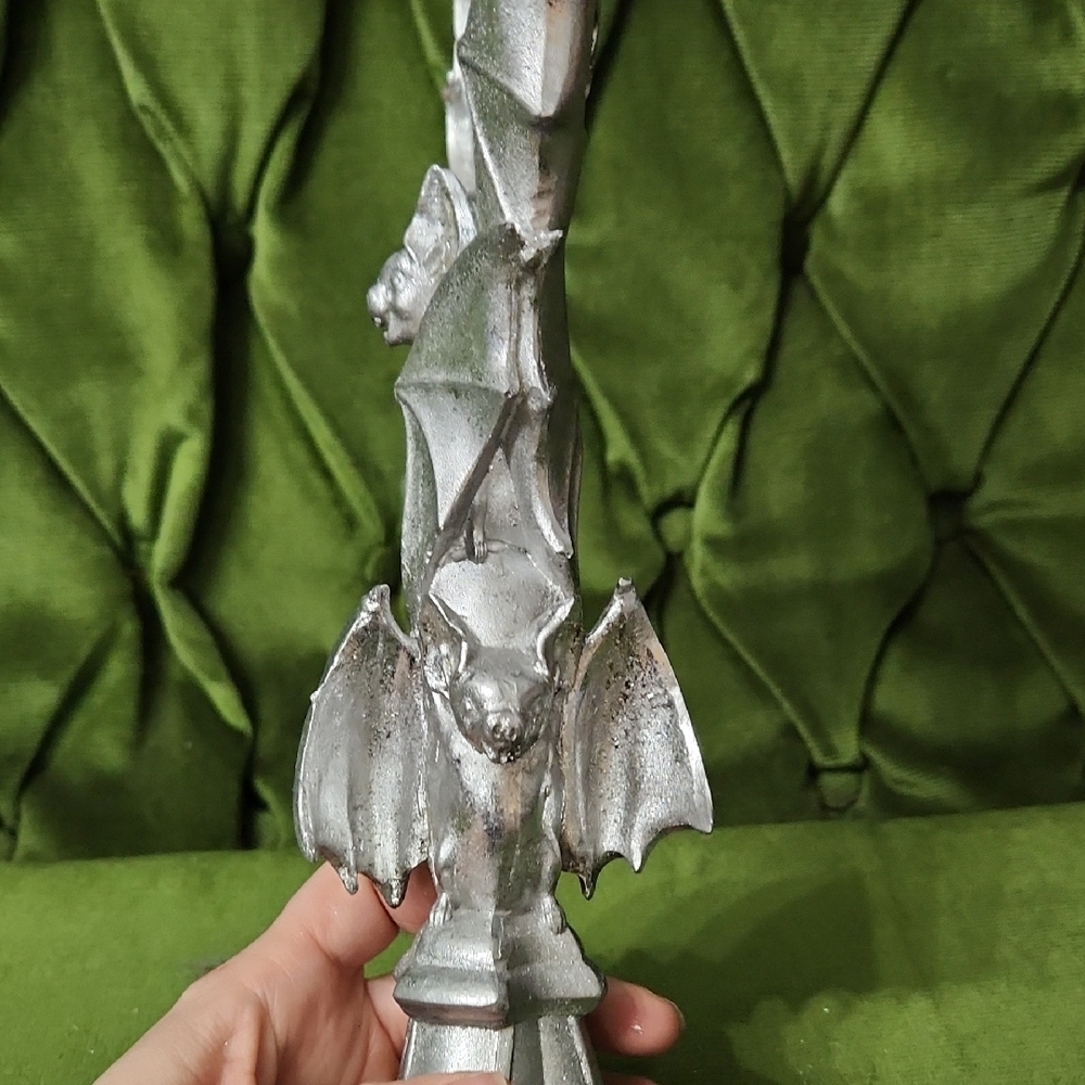 Silver Bat Pumpkin Mirror - Picture 4 of 6